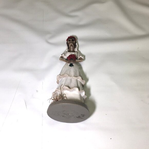 🛑 SKELETON ➕🆒 FIGURINE Bride Red Roses Halloween Day of Dead Decor 💸BUY NOW‼️ - Picture 15 of 16